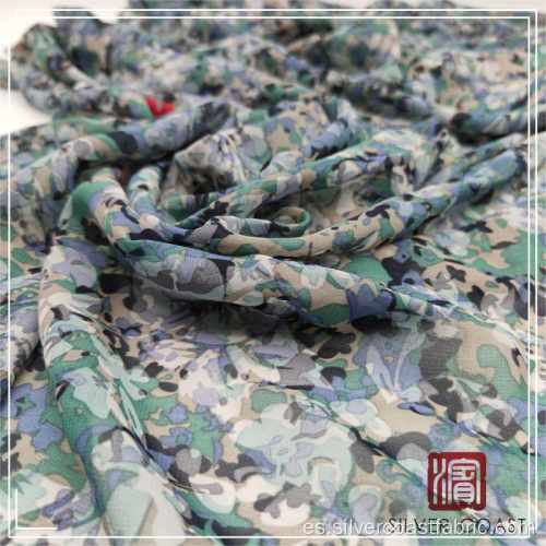 Patrón de flor poliéster Hi-Multi Chiffon Textil
